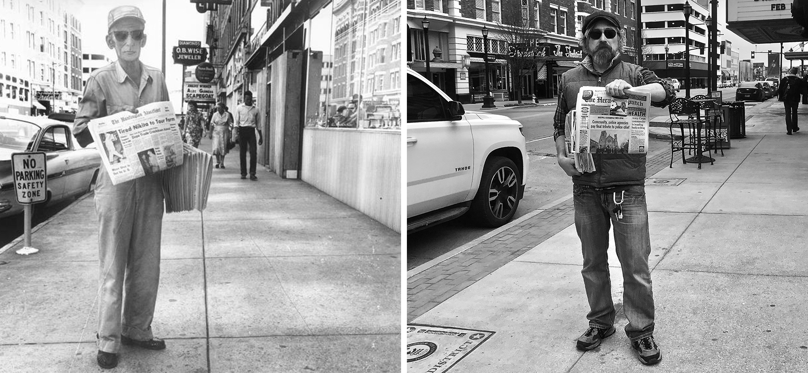 Huntington Newspaper Then and Now Featured Image Downtown Huntington