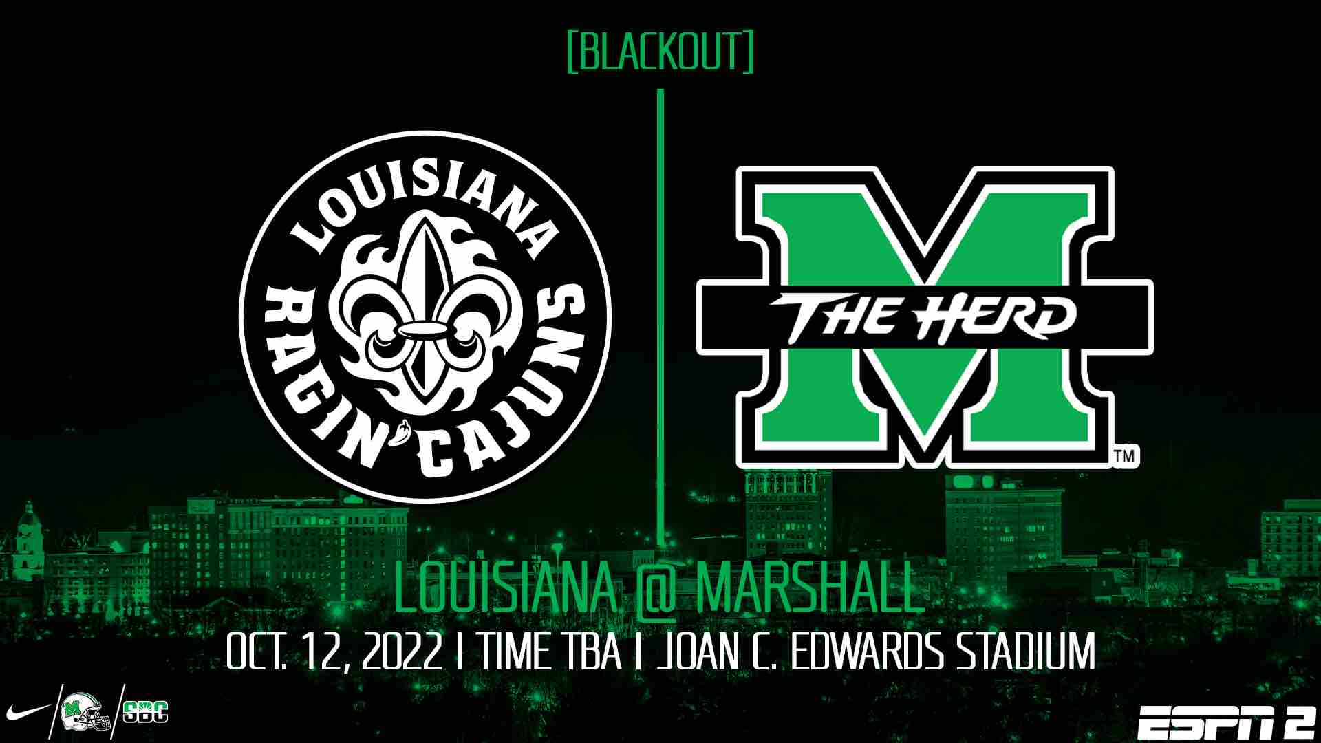 Marshall Football Announces Blackout vs Louisiana Oct 12